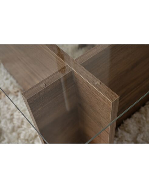 Table basse Vetrino noyer - 105x40x65 cm