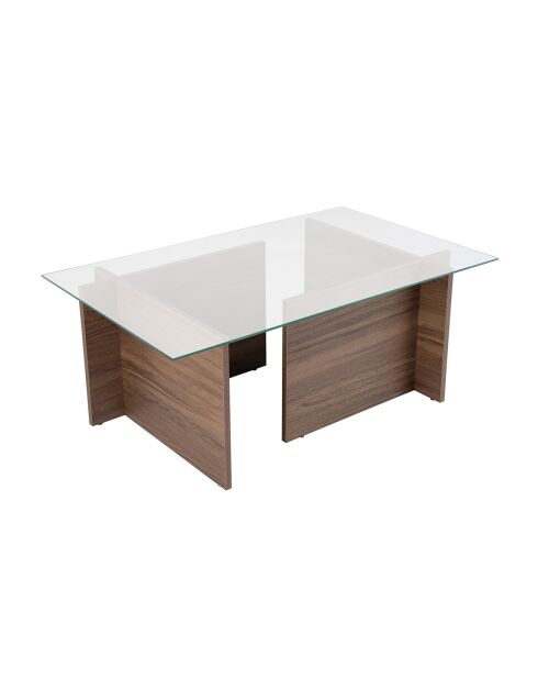 Table basse Vetrino noyer - 105x40x65 cm
