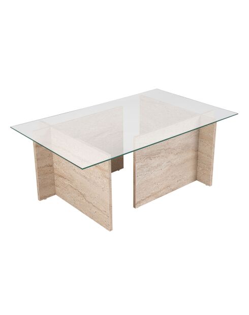 Table basse Vetrino travertin - 105x40x65 cm