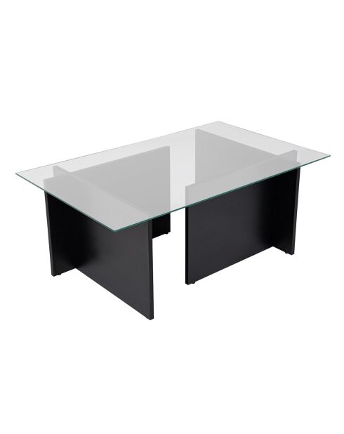 Table basse Vetrino noire - 105x40x65 cm