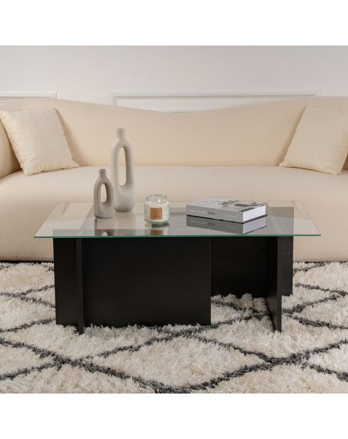 Table basse Vetrino noire - 105x40x65 cm