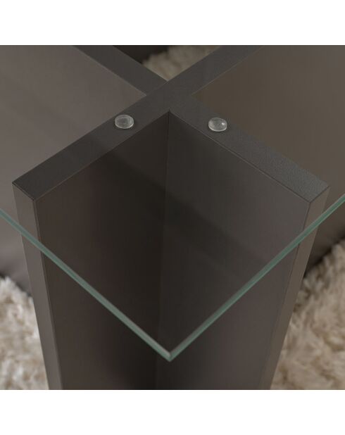 Table basse Vetrino anthracite - 105x40x65 cm