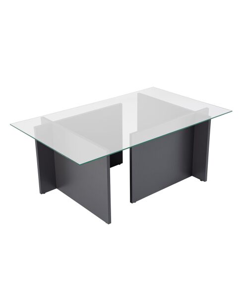 Table basse Vetrino anthracite - 105x40x65 cm