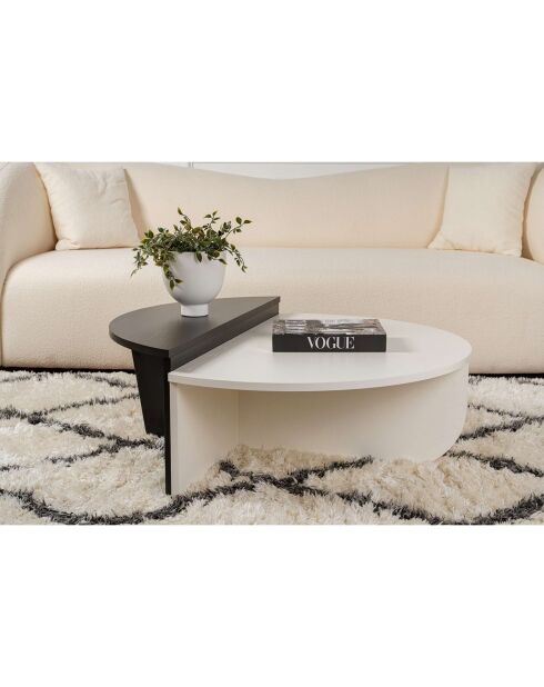 Table basse Orion noir/blanc