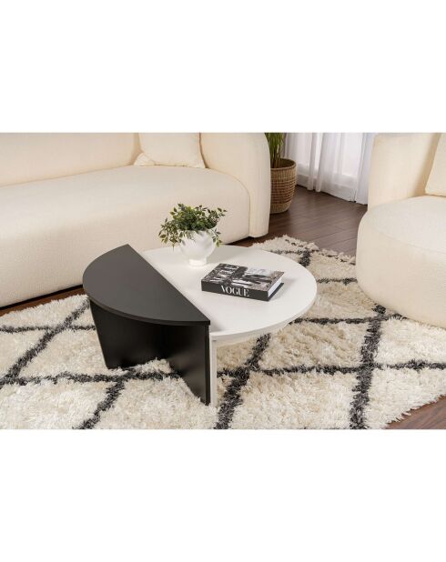 Table basse Orion noir/blanc