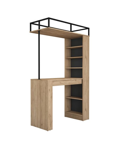 Bar/Table à manger JA117 noyer/noir - 120x198.8x55.6 cm