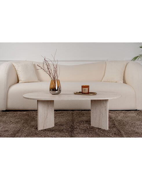 Table basse Sable travertin - 119x40x60 cm