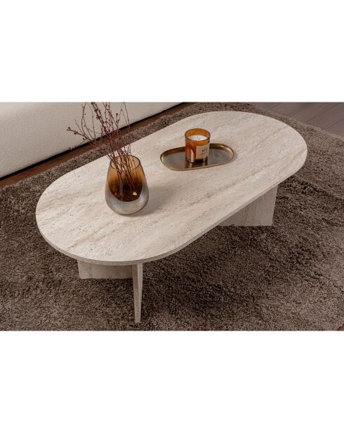 Table basse Sable travertin - 119x40x60 cm