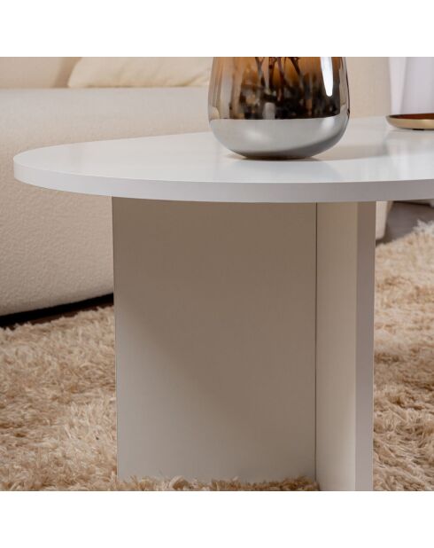 Table basse Sable blanche - 119x40x60 cm