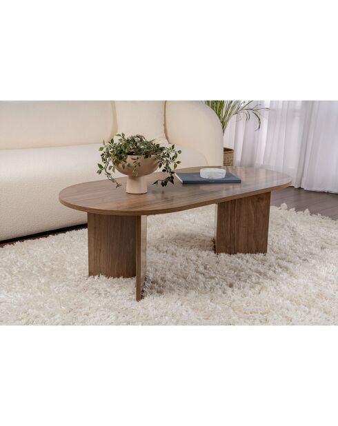 Table basse Sable noyer - 119x40x60 cm