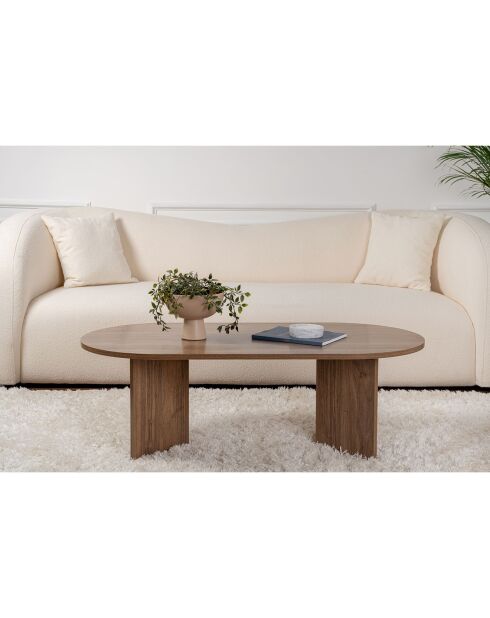 Table basse Sable noyer - 119x40x60 cm