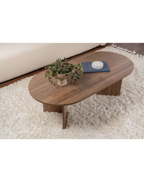 Table basse Sable noyer - 119x40x60 cm