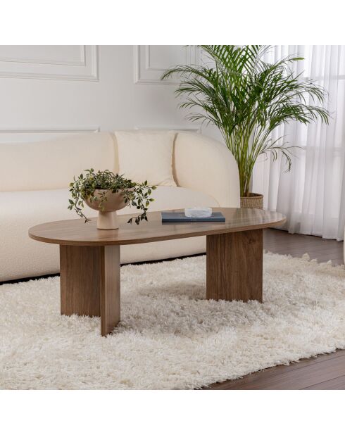 Table basse Sable noyer - 119x40x60 cm