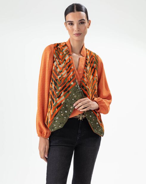 Gilet Embleme patchwork
