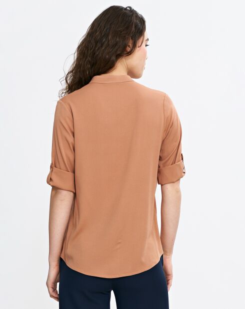 Camelkleurige blouse van Constance