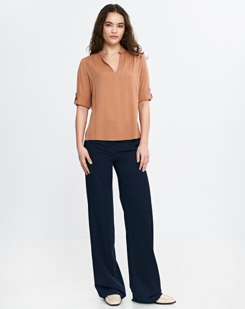 Camelkleurige blouse van Constance