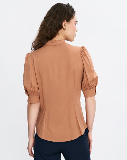 Kamelfarbene Bluse Lise