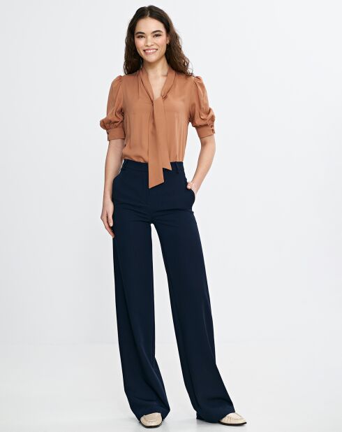 Kamelfarbene Bluse Lise