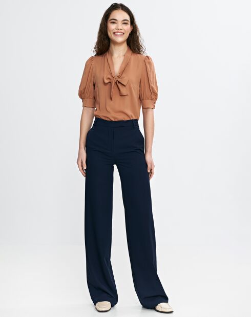 Kamelfarbene Bluse Lise