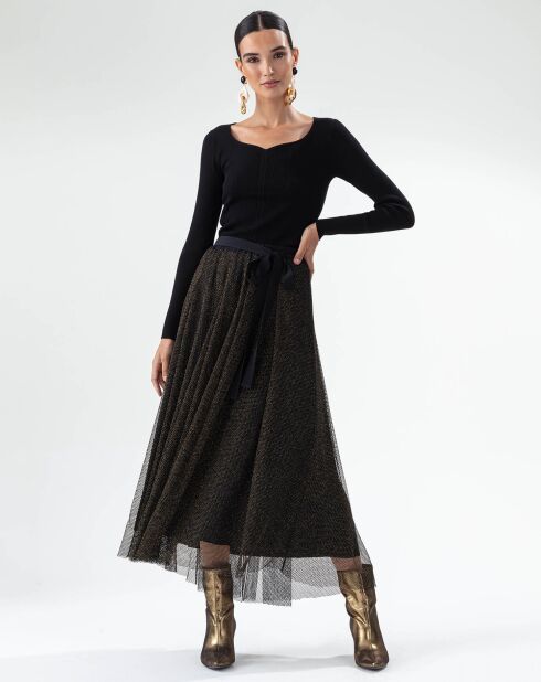 Jupe Empreinte noir/lurex