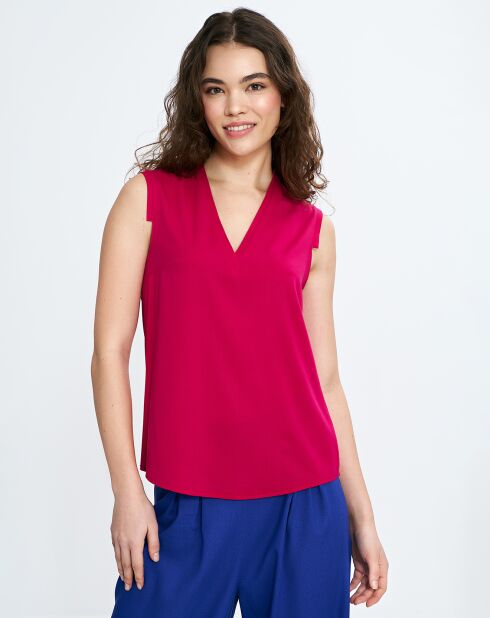 Fuchsiafarbene Bluse Solène