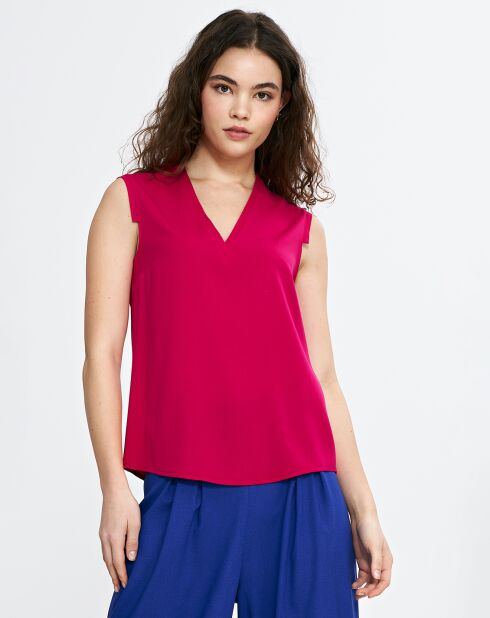 Fuchsiafarbene Bluse Solène