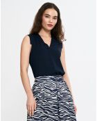 Blouse Solène bleu marine