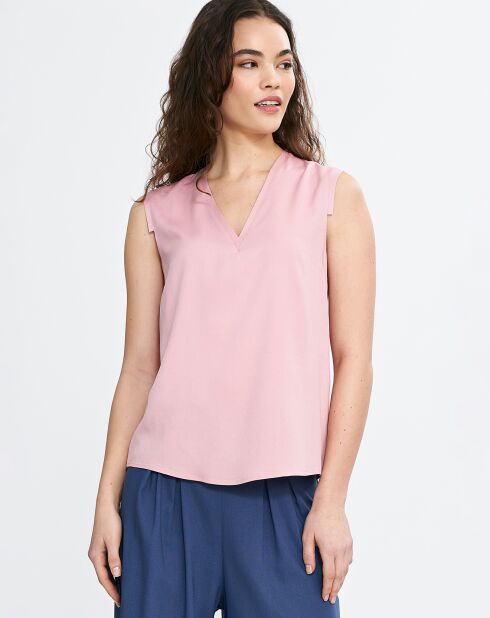 Rosafarbene Bluse Solène
