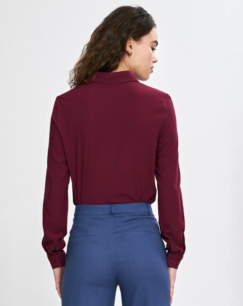 Léa bordeauxrood hemd