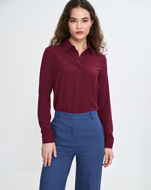 Léa bordeauxrood hemd