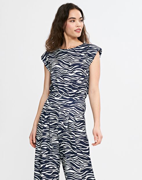 Salopette Julie noir/blanc