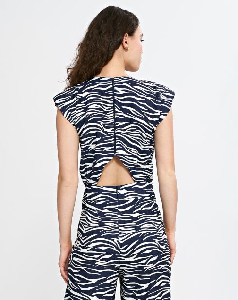 Salopette Julie noir/blanc