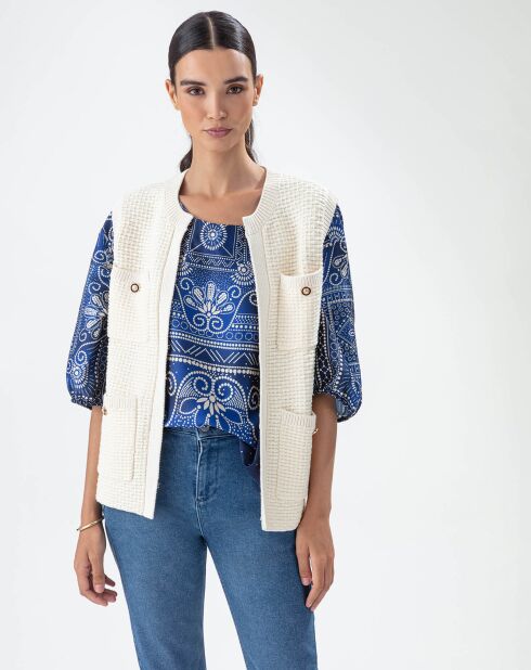 Ecrufarbene Weste Vendome