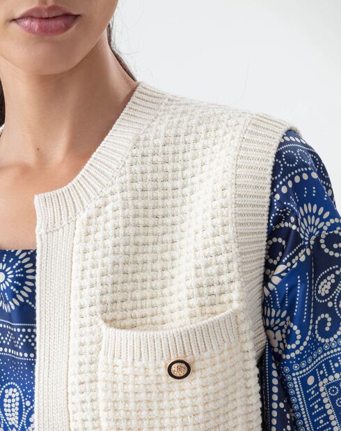 Ecrufarbene Weste Vendome