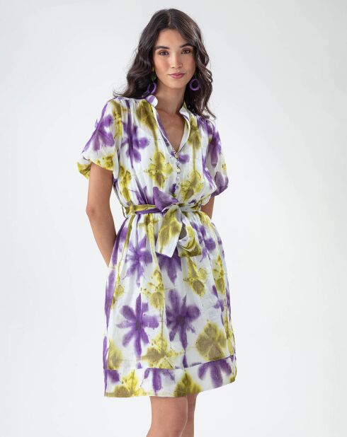 Robe doublée avec ceinture Euphoria tie and dye
