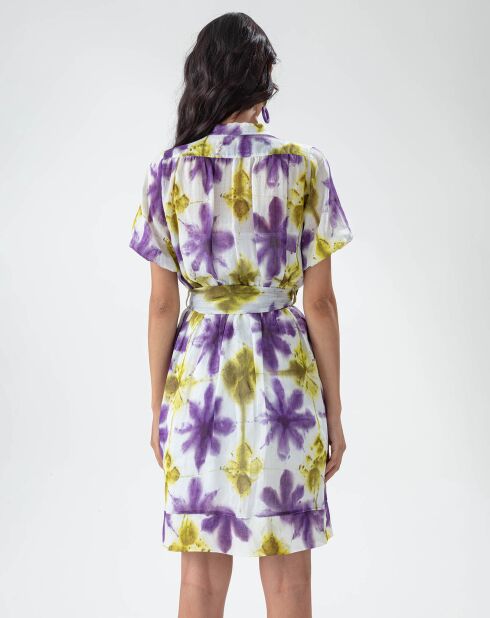 Robe doublée avec ceinture Euphoria tie and dye