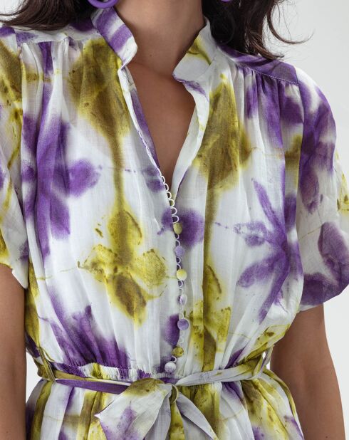 Robe doublée avec ceinture Euphoria tie and dye