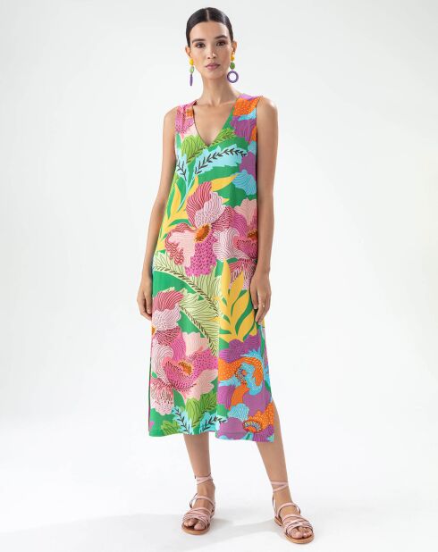 Prismenfarbenes Blumenkleid