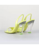 Sandales en Cuir Bridget jaune/vert - Talon 10.5 cm
