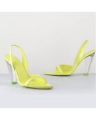 Sandales en Cuir Bridget jaune/vert - Talon 10.5 cm