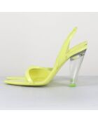 Sandales en Cuir Bridget jaune/vert - Talon 10.5 cm