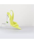 Sandales en Cuir Bridget jaune/vert - Talon 10.5 cm