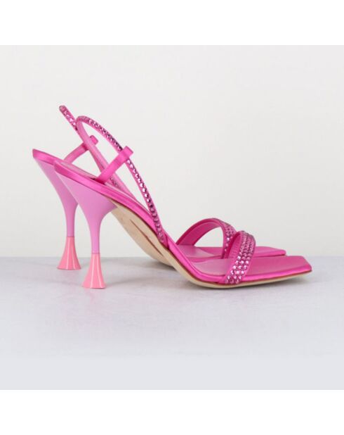 Rosafarbene Eloise Ledersandalen - 9,5 cm Absatz
