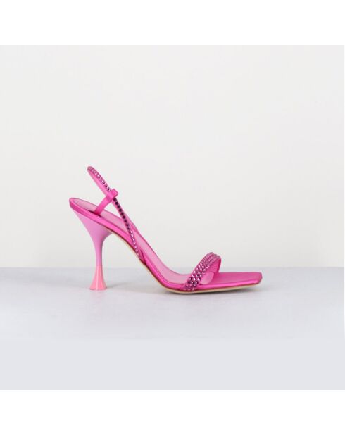 Rosafarbene Eloise Ledersandalen - 9,5 cm Absatz