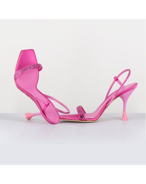 Rosafarbene Eloise Ledersandalen - 9,5 cm Absatz