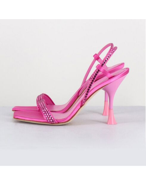 Rosafarbene Eloise Ledersandalen - 9,5 cm Absatz