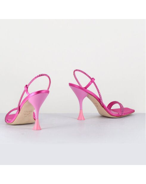 Rosafarbene Eloise Ledersandalen - 9,5 cm Absatz