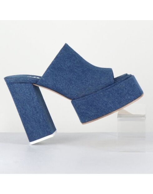 Blaue Jeanspantoffeln von Sue — 11,5 cm Absatz