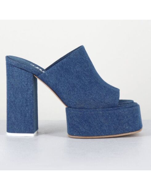 Blaue Jeanspantoffeln von Sue — 11,5 cm Absatz