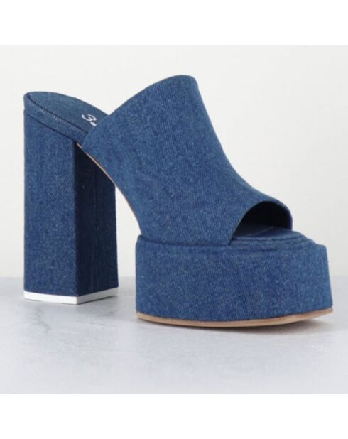 Blaue Jeanspantoffeln von Sue — 11,5 cm Absatz